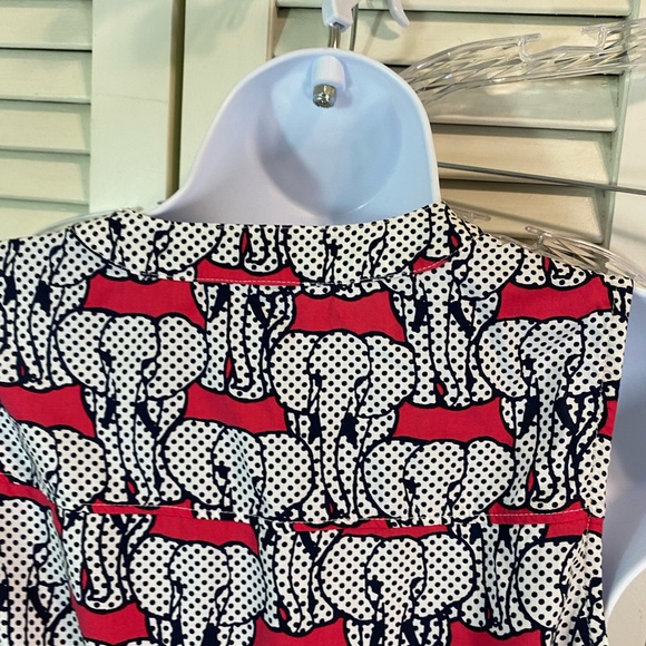 Crown & Ivy size 2P polka dot elephant button full skirt casual dressy comfy - Picture 10 of 13